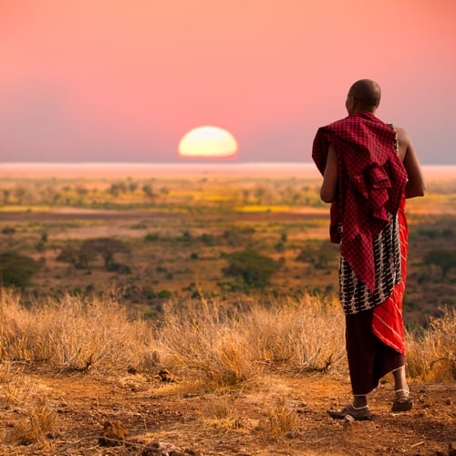 Masai man in Masai Mara