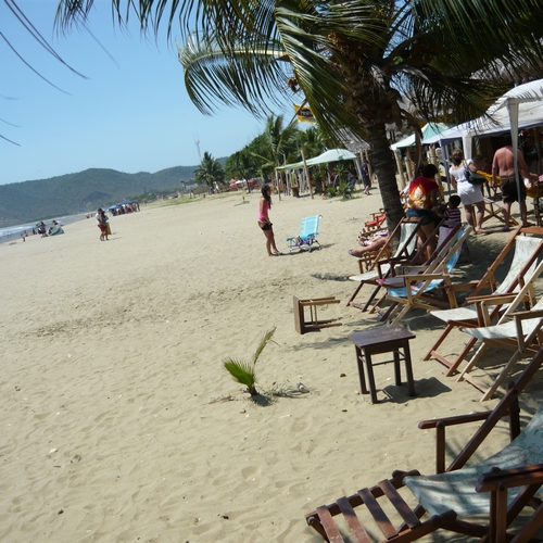 Het strand van Puerto López