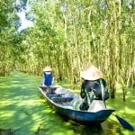 Per traditionele sampan de Mekong Delta verkennen