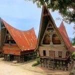 De kenmerkende Batak-huizen