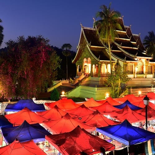Luang Prabang, avond markt