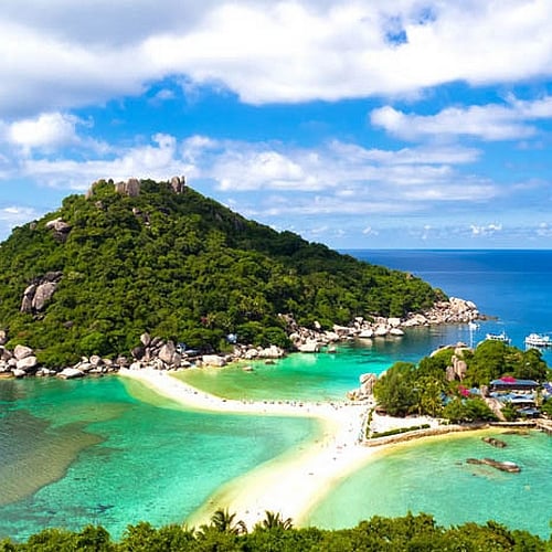 Eilandje nabij Koh Samui en strand