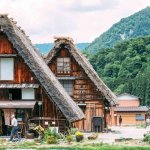 De boerenwoningen in Shirakawago