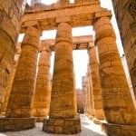 Luxor, zuilen van de Karnak Tempel