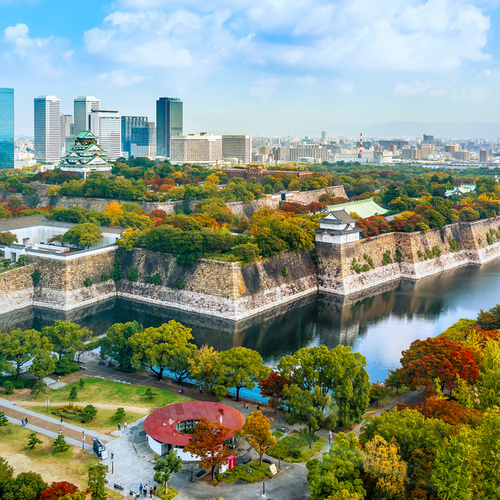 De stad Osaka