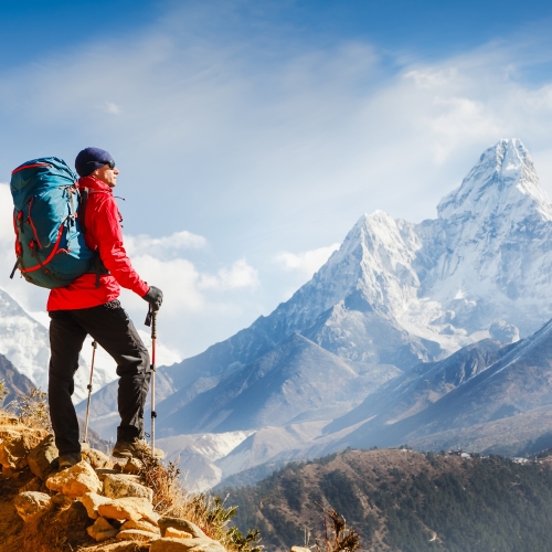 Trekking door de Himalaya