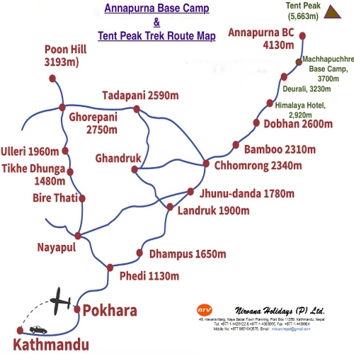 Trekking routekaartje