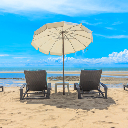 Bedjes op het strand van Hua Hin
