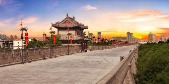 Historische stadsmuur in Xi'an China