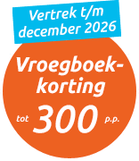 Vroegboekkorting tot 300 p.p.