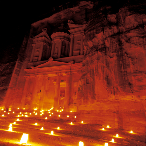 Oude Stad Avond Petra Jordanië