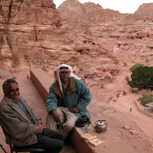 Uitzicht Petra Jordanië