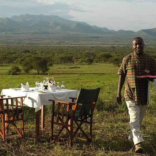 Restaurant Kilaguni Serena Lodge Oost/ West Nationaal Park Kenia