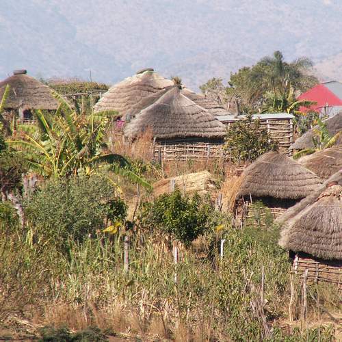 Dorp Hluhluwe/Umfolozi Nationaal Park Zuid-Afrika
