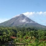 Uitzicht op de Arenal vanuit Lavas Tacotal