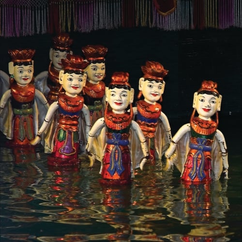 Traditionele waterpoppen in Vietnam