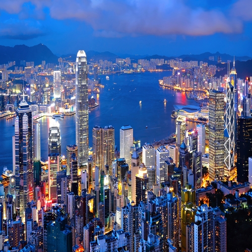 Skyline van Hong Kong