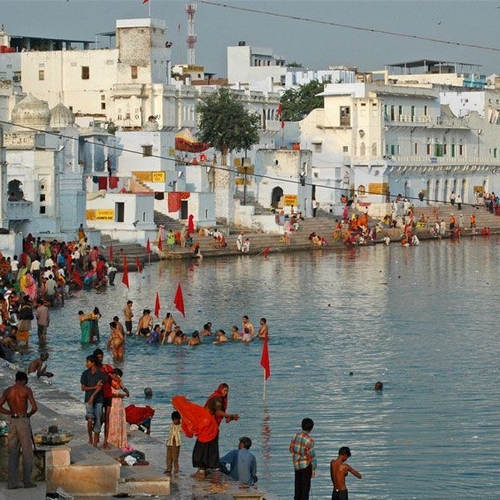 Het heilige Pushkar Meer