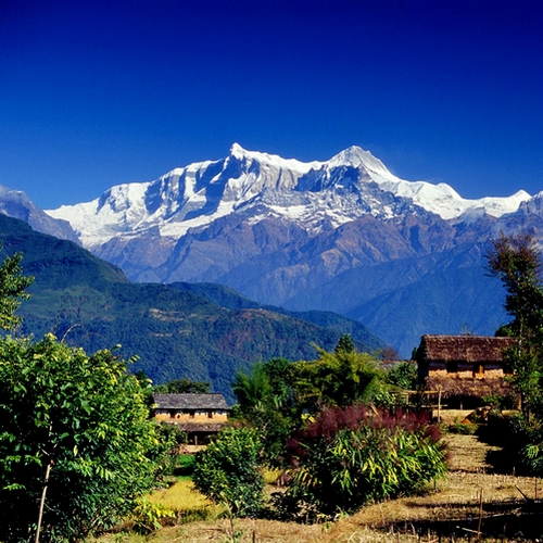 Berggebied rondom Pokhara