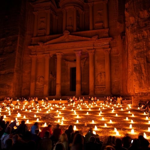 Petra by night