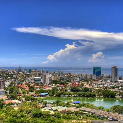 Uitzicht over Colombo