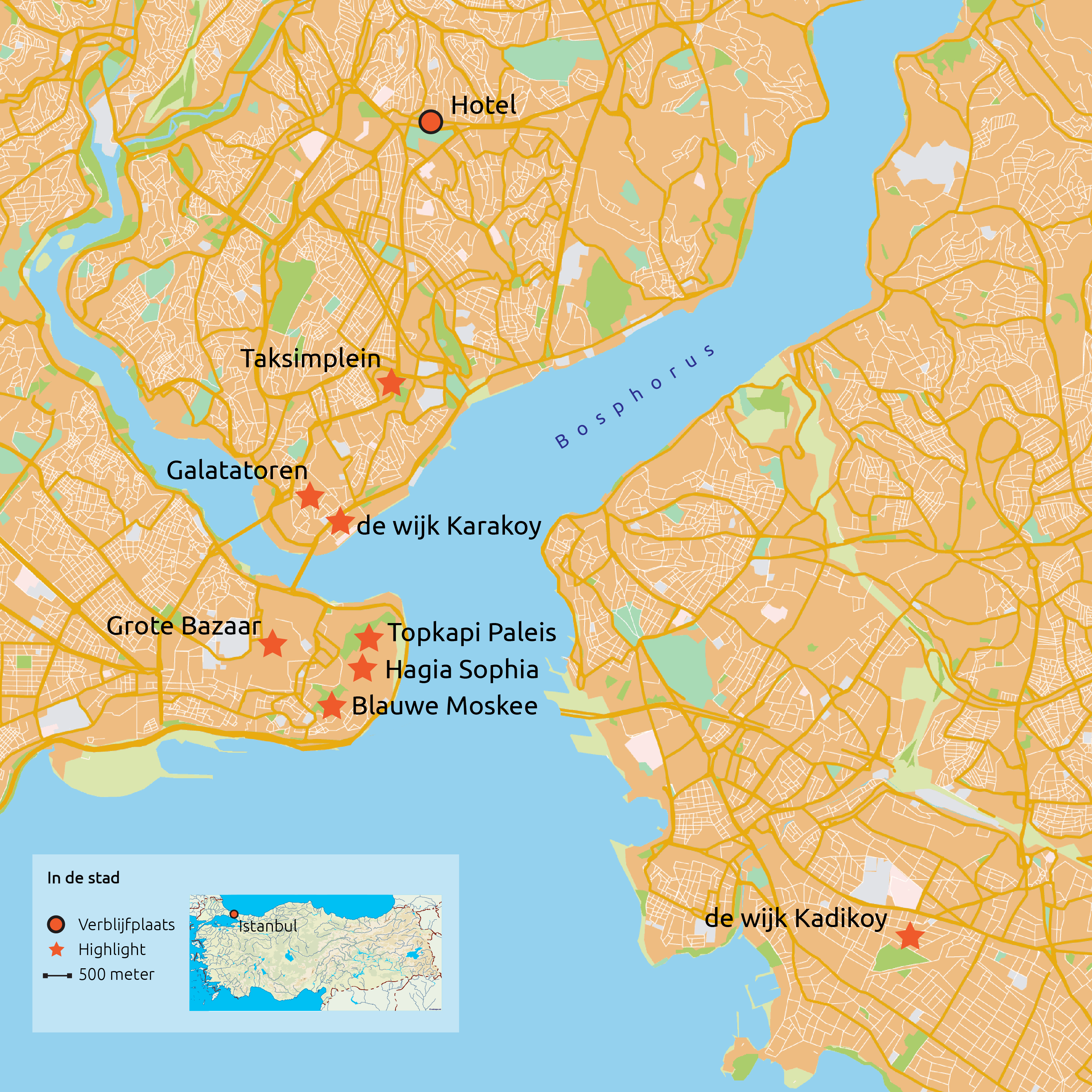 Routekaart groepsreis Inspirerend Istanbul
