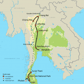 Routekaart Thailand Compleet incl. Phuket