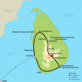 Routekaartje nieuw GRO Sri Lanka & Malediven