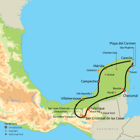 Hoogtepunten van Yucatán en Chiapas