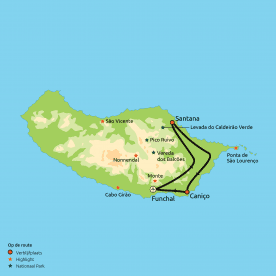 Routekaart Authentiek Madeira