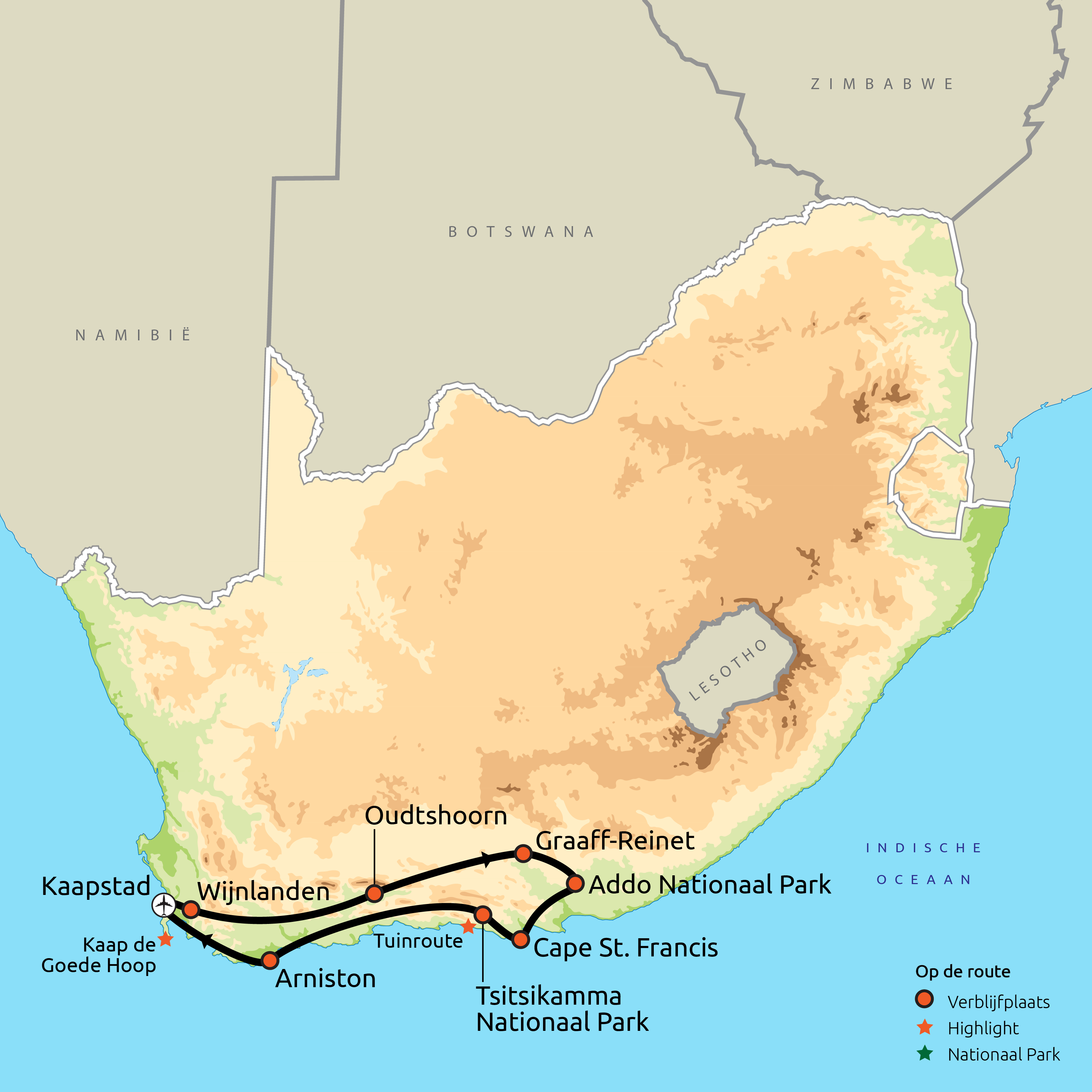 Familiereis Tuinroute Zuid-Afrika