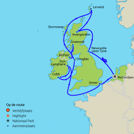 Cruise Engeland, Ierland en Schotland vanaf Rotterdam