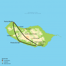 Routekaart privéreis Relaxt Madeira