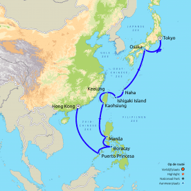 Rondreis & Cruise Japan, Taiwan en de Filipijnen (Westerdam)