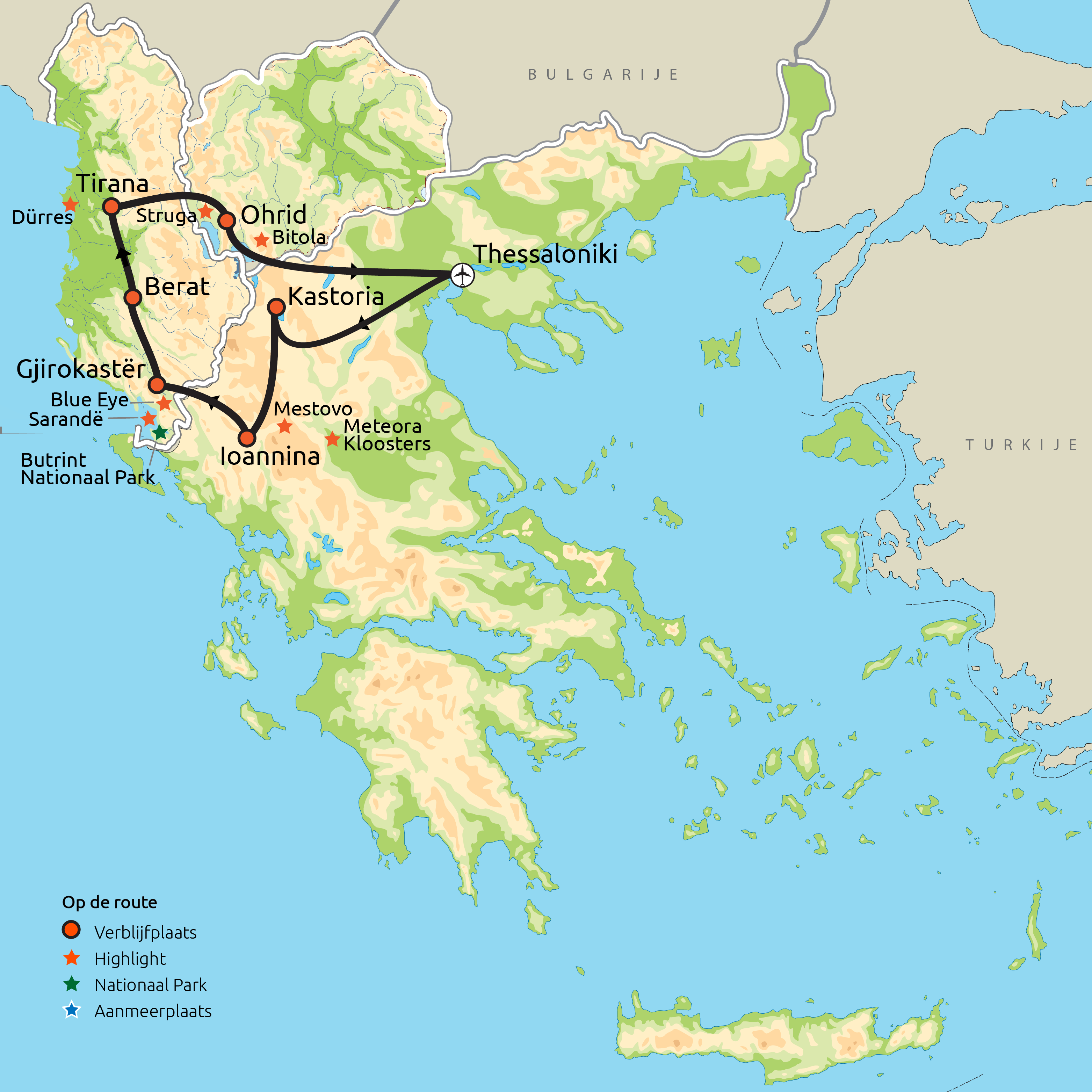 Griekenland, Albanië & Noord-Macedonië