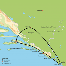 Privéreis Kroatië, Bosnië-Herzegovina & Montenegro