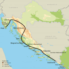 Privéreis Van Istrië naar Dalmatië