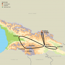 Routekaartje Georgië