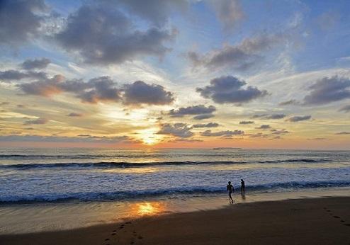 Cabinas Las Palmeras, zonsondergang