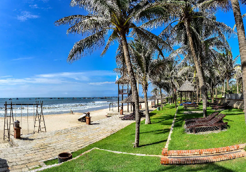 Pandanus Resort, strand