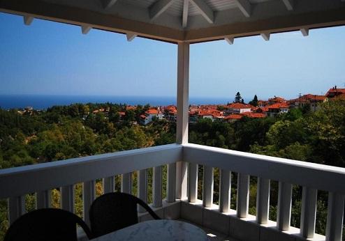 Villa Pantheon, uitzicht balkon