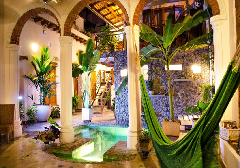 Hotel Casa Verde, binnenplaats