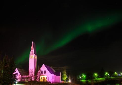 Hotel Selfoss, Noorderlicht in Selfoss