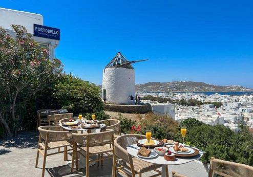 Portobello Boutique Hotel, terras met uitzicht