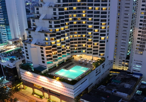 Rembrandt Hotel, rooftop