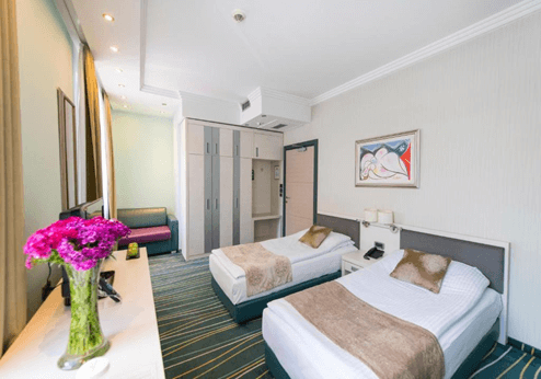 Hotel Prag, kamer