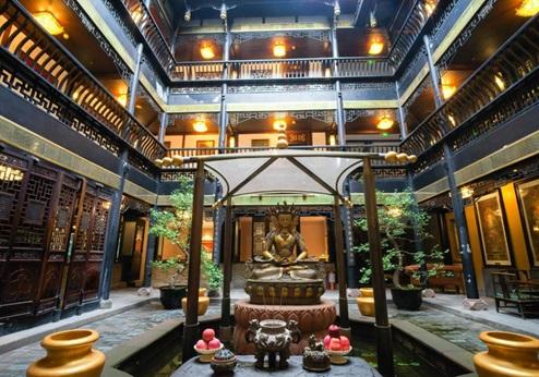 Chengdu Buddha Zen Hotel, binnenplaats