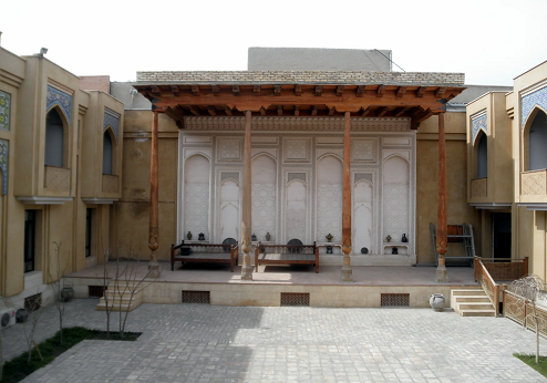 Omar Khayyam Hotel, binnenplaats  