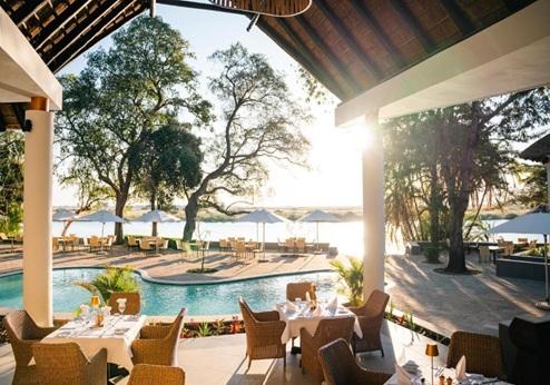 Chobe Safari Lodge, terras