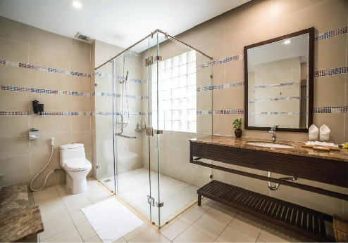 Pandanus Resort, badkamer